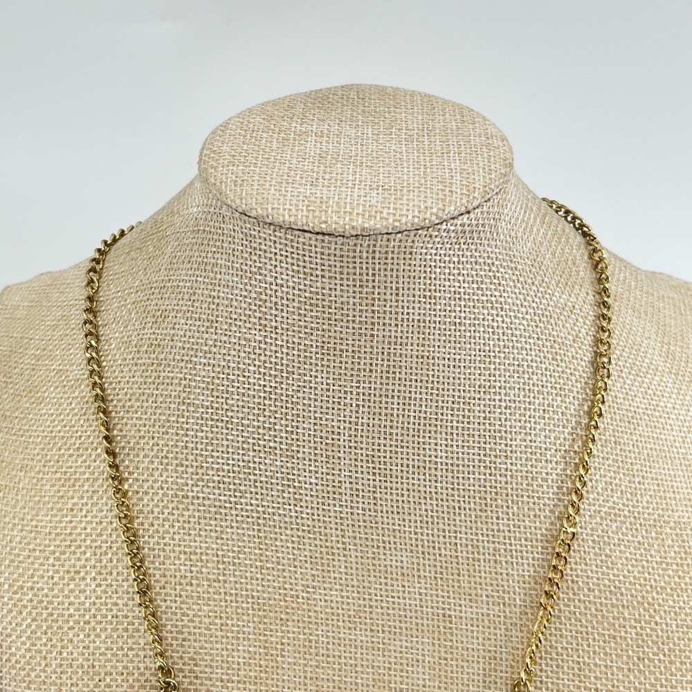 Vintage 80s Boho Geometric Statement Necklace Red Turquoise Color Gold Tone Bib - Picture 10 of 13